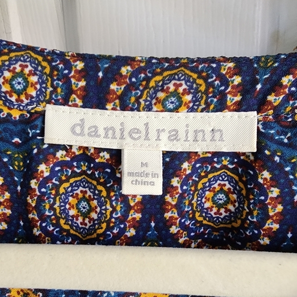 Daniel Rainn Blue Medallion Lace Boho Dress Sz Medium - Picture 3 of 9